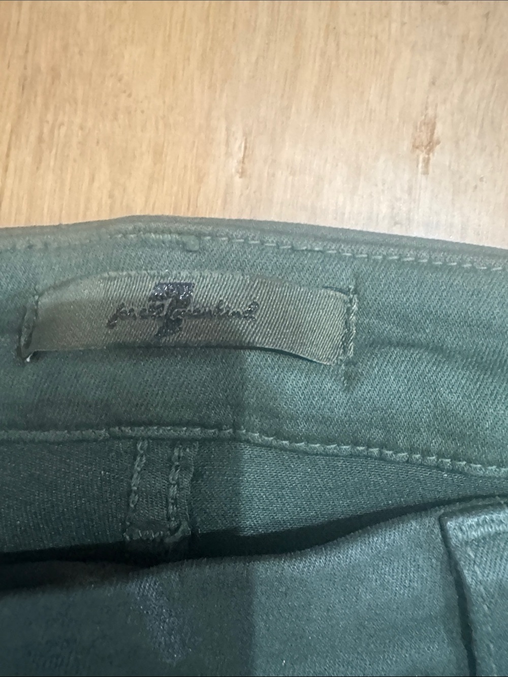 7 For All Mankind Dark Green Skinny Women's Pants - Picture 2 of 4